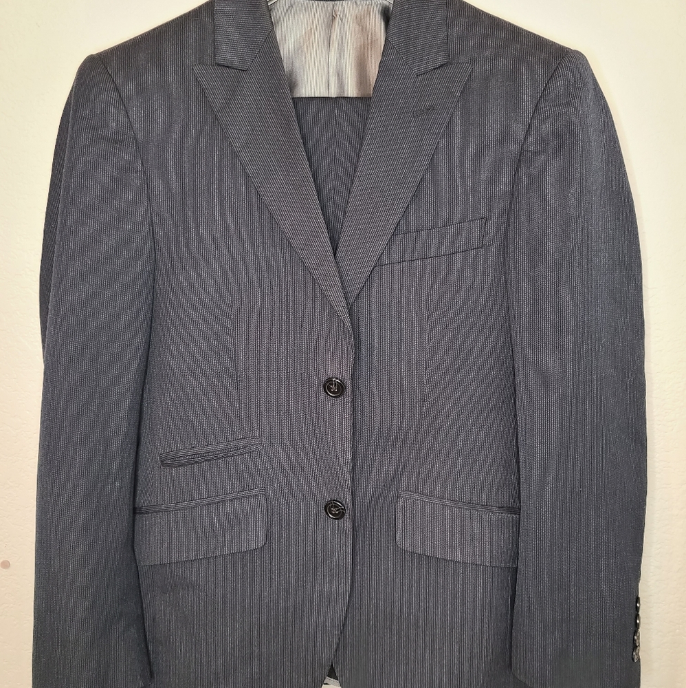 J. Ferrar Modern Fit Men's Suit Navy Blue